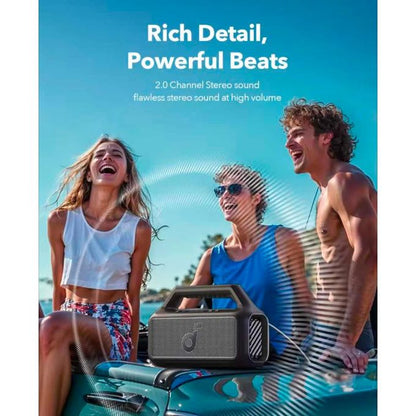 Soundcore Boom 2 SE - Haut-parleur boombox - pour utilisation mobile - sans fil - Bluetooth - Contrôlé par application - 30 Watt