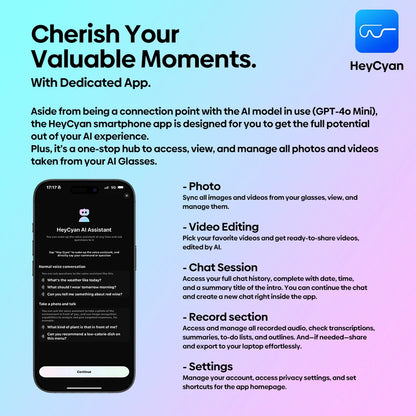 Zeblaze lunettes de tir haute résolution Photo et vidéo Audio à oreille ouverte AI personnalisé avec ChatGPT-4o Wi-Fi 5Ghz 32GB de stockage